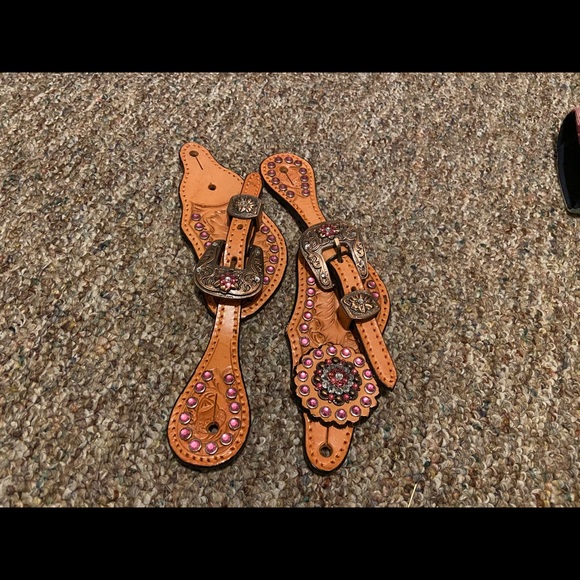 Western Show Spur Straps - Picture 2 of 3